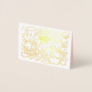 Unicorn en Pony Birthday Kaart