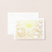 Unicorn en Pony Birthday Kaart (Voorkant met envelop)