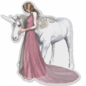 Unicorn en Princess Sticker (Voorkant)