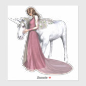 Unicorn en Princess Sticker (Vel)