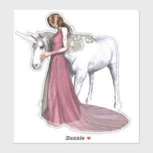 Unicorn en Princess Sticker