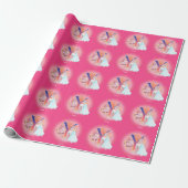 Unicorn en Prinses met Castle Letter Y Monogram Cadeaupapier (Uitgerold)