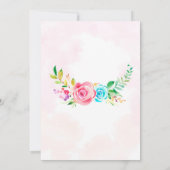 Unicorn en Prinses verjaardagsuitnodiging Kaart (Achterkant)