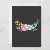 Unicorn en Prinses verjaardagsuitnodiging Kaart (Achterkant)