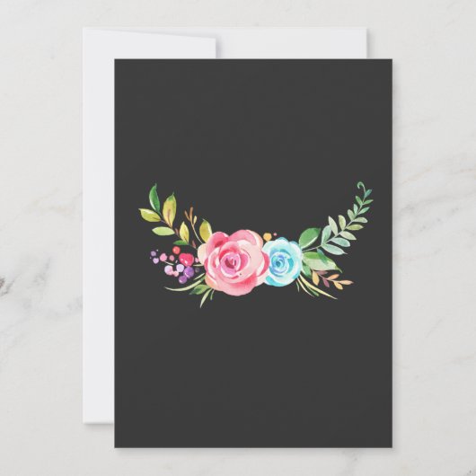 Unicorn en Prinses verjaardagsuitnodiging Kaart (Achterkant)