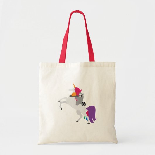 Unicorn en Raccoon Tote Bag (Voorkant)