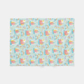 Unicorn en Rainbow Pattern Fleece Deken (Voorkant (Horizontaal))