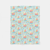 Unicorn en Rainbow Pattern Fleece Deken (Voorkant)