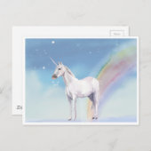 Unicorn en Rainbow Starry Heavens Briefkaart (Voorkant / Achterkant)