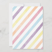 Unicorn en Rainbows Birthday Party Invitation Kaart (Achterkant)