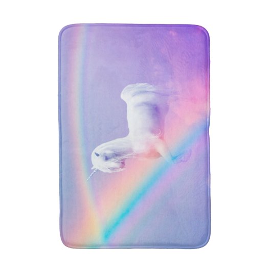 Unicorn en regenboog badmat (Voorkant Verticaal)