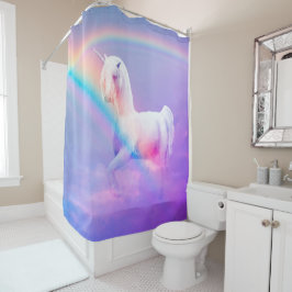 Unicorn en regenboog douchegordijn