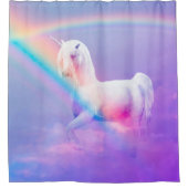 Unicorn en regenboog douchegordijn (Voorkant)