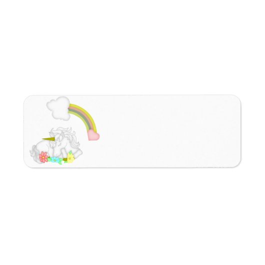 Unicorn en regenboog etiket (Voorkant)