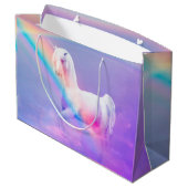 Unicorn en regenboog groot cadeauzakje (Achterkant Gekanteld)