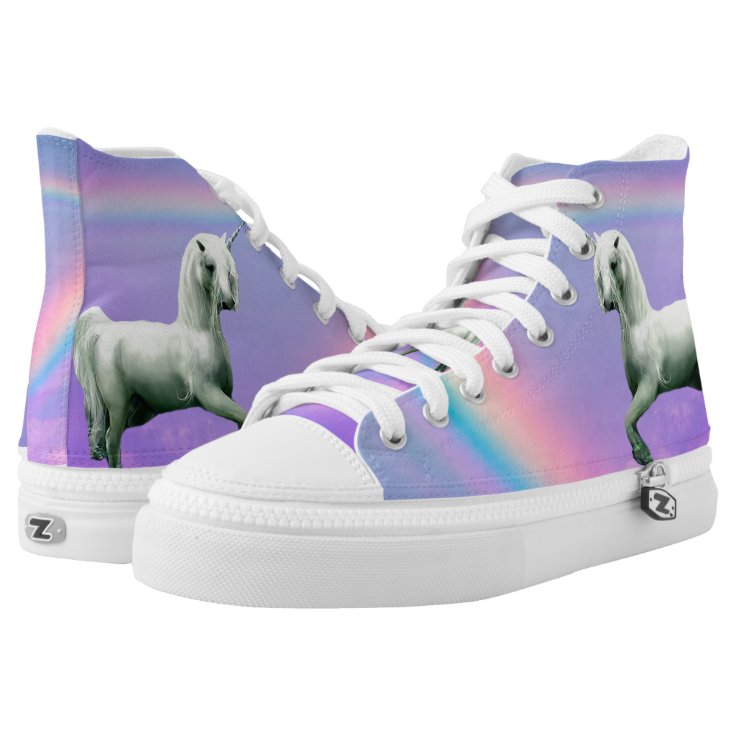 Unicorn en regenboog high top schoenen | Zazzle.nl