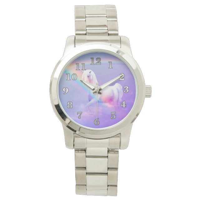 Unicorn en regenboog horloge (Voorkant)
