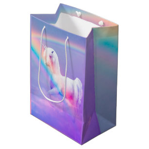 Unicorn en regenboog medium cadeauzakje