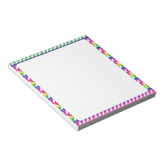 Unicorn en regenboog notitieblok (Schuin)