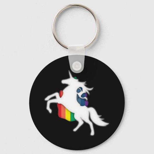Unicorn en regenboog sleutelhanger (Voorkant)