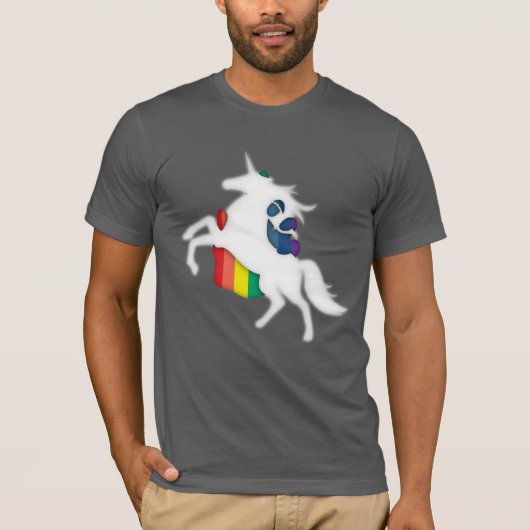Unicorn en regenboog t-shirt (Voorkant)