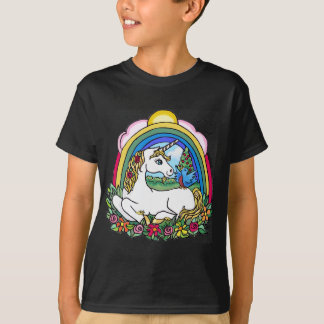 Unicorn en regenboog t-shirt