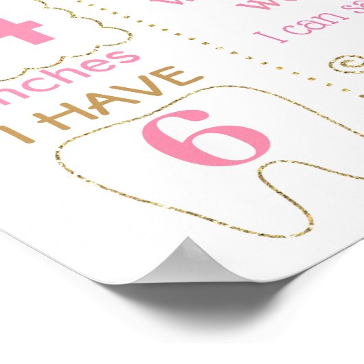 Unicorn en regenboogboord poster (Hoek)