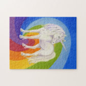 Unicorn en regenboogpuzzel legpuzzel (Horizontaal)