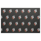 Unicorn en Rozen Fantasy Gothic Print Stof (Fat Quarter)