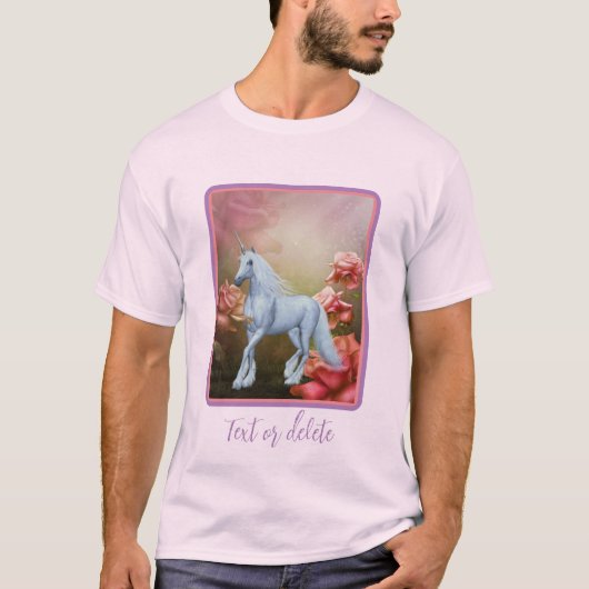 Unicorn en Rozen Fantasy Horse Art T-shirt