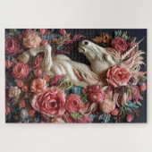 Unicorn en Rozen Legpuzzel (Horizontaal)