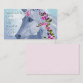 Unicorn en Rozen Visitekaartje (Voorkant / Achterkant)