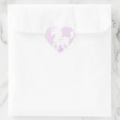 Unicorn en Stars Birthday Hart Sticker (Tas)