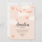 Unicorn en Stars Birthday Kaart (Voorkant)