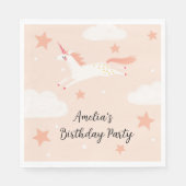 Unicorn en Stars Birthday Servet (Voorkant)