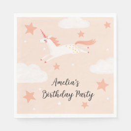 Unicorn en Stars Birthday Servet