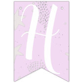 Unicorn en Stars Birthday Vlaggetjes (Tweede vlag)