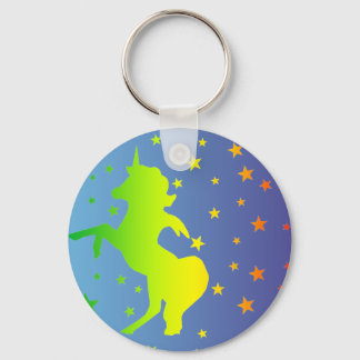 " Unicorn en Stars " Sleutelhanger