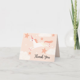 Unicorn en sterren bedankkaart