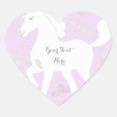 Unicorn en sterren hart sticker (Voorkant)