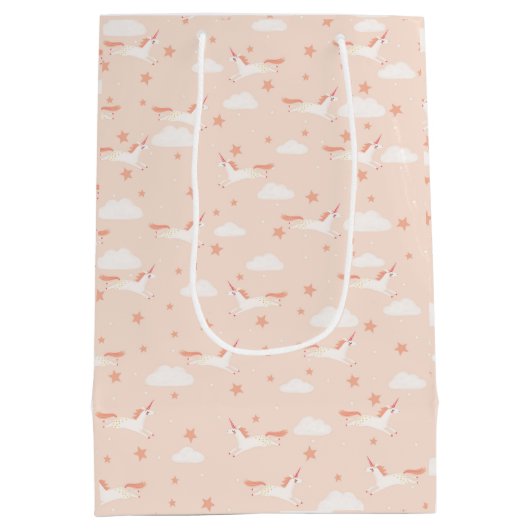 Unicorn en sterren medium cadeauzakje (Achterkant)
