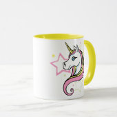 Unicorn en sterren mok (Voorkant rechts)