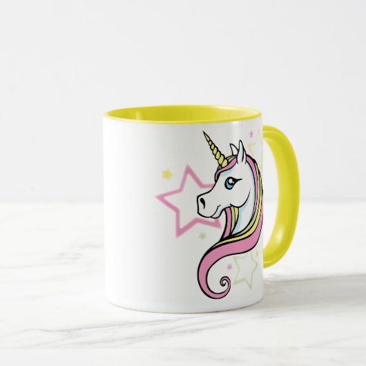 Unicorn en sterren mok (Voorkant rechts)