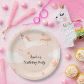 Unicorn en sterren papieren bordje (Feest)