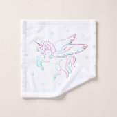 Unicorn en sterren, toilethanddoekset bad handdoek (Wasdoekje)
