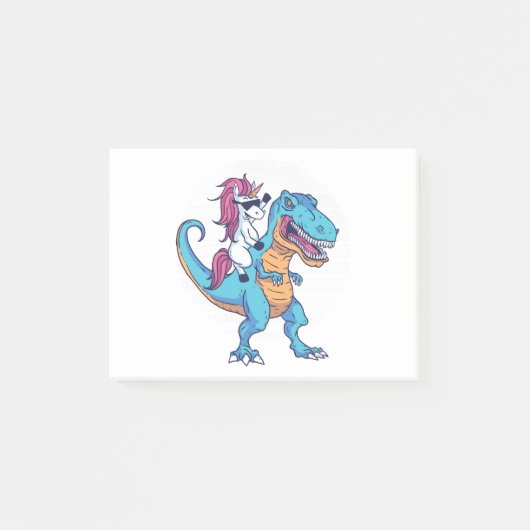 Unicorn en T-Rex Post-it® Notes (Voorkant)