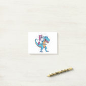 Unicorn en T-Rex Post-it® Notes (Op bureau)