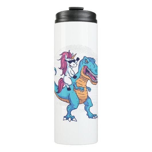 Unicorn en T-Rex Thermosbeker (Voorkant)