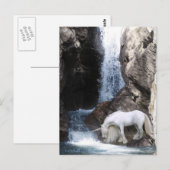 Unicorn en Waterval Briefkaart (Voorkant / Achterkant)