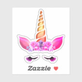 Unicorn Eye Lashes Sticker (Vel)